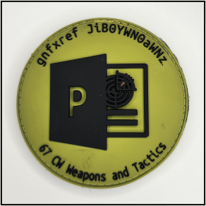 67 CW Weapons and Tactics - PVC Patch - [product_type} - RLH Design Group