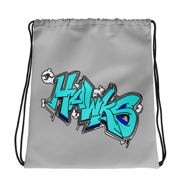 "Jr Hawks Graffiti" Drawstring Bag - [product_type} - RLH Design Group