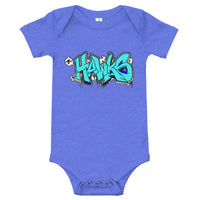 "Jr Hawks Graffiti" Baby Short Sleeve Onesie - [product_type} - RLH Design Group
