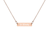 Necklace ~ Engraved Jr Hawks Bar Chain - [product_type} - RLH Design Group