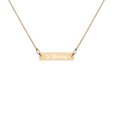 Necklace ~ Engraved Jr Hawks Bar Chain - [product_type} - RLH Design Group