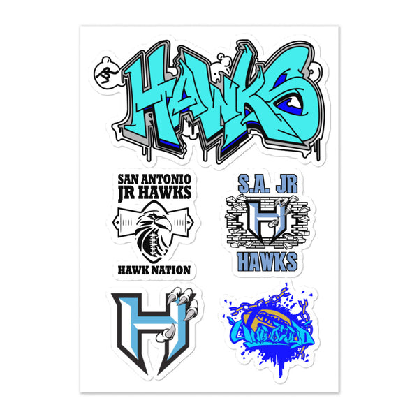 Sticker Sheet ~ Hawks/Unleashed Team Logo and Designs - [product_type} - RLH Design Group