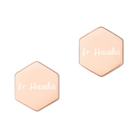 "Jr Hawks" Sterling Silver Hexagon Stud Earrings - [product_type} - RLH Design Group