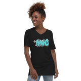 Unisex Shirt ~ Jr Hawks Graffiti Short Sleeve V-Neck