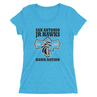 Ladies Shirt ~ Jr Hawks Football Field Short Sleeve