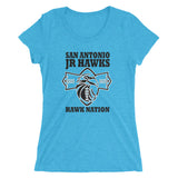 Ladies Shirt ~ Jr Hawks Football Field Short Sleeve