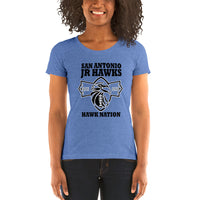 Ladies Shirt ~ Jr Hawks Football Field Short Sleeve
