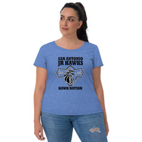 Ladies Shirt ~ Jr Hawks Football Field Short Sleeve