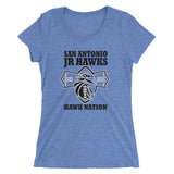 Ladies Shirt ~ Jr Hawks Football Field Short Sleeve