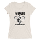 Ladies Shirt ~ Jr Hawks Football Field Short Sleeve