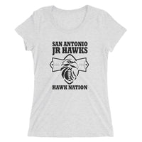 Ladies Shirt ~ Jr Hawks Football Field Short Sleeve