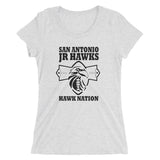 Ladies Shirt ~ Jr Hawks Football Field Short Sleeve